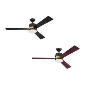 WESTINGHOUSE Tristan Deckenventilator, 132 cm, schwarz, mit Beleuchtung und Fernbedienung. Zwei Varianten: Schwarz und Kirschdekor.