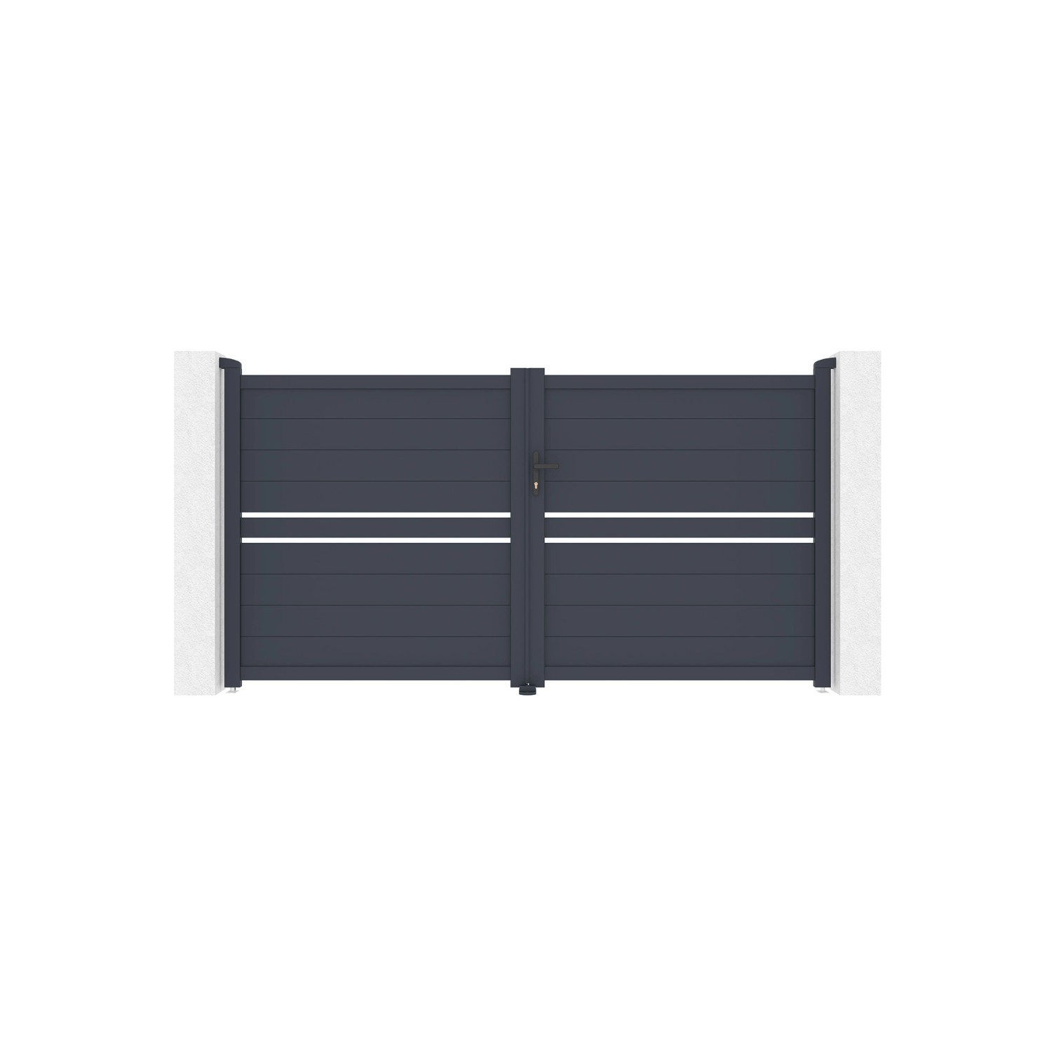 Casanoov Flügeltor 3M Cimone H 160 Graues Aluminium günstig online kaufen