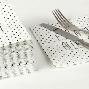 Bestlivings Servietten, 3-lagig, mit Punktmuster, 100er Pack. Papier Servietten für Tischdeko.