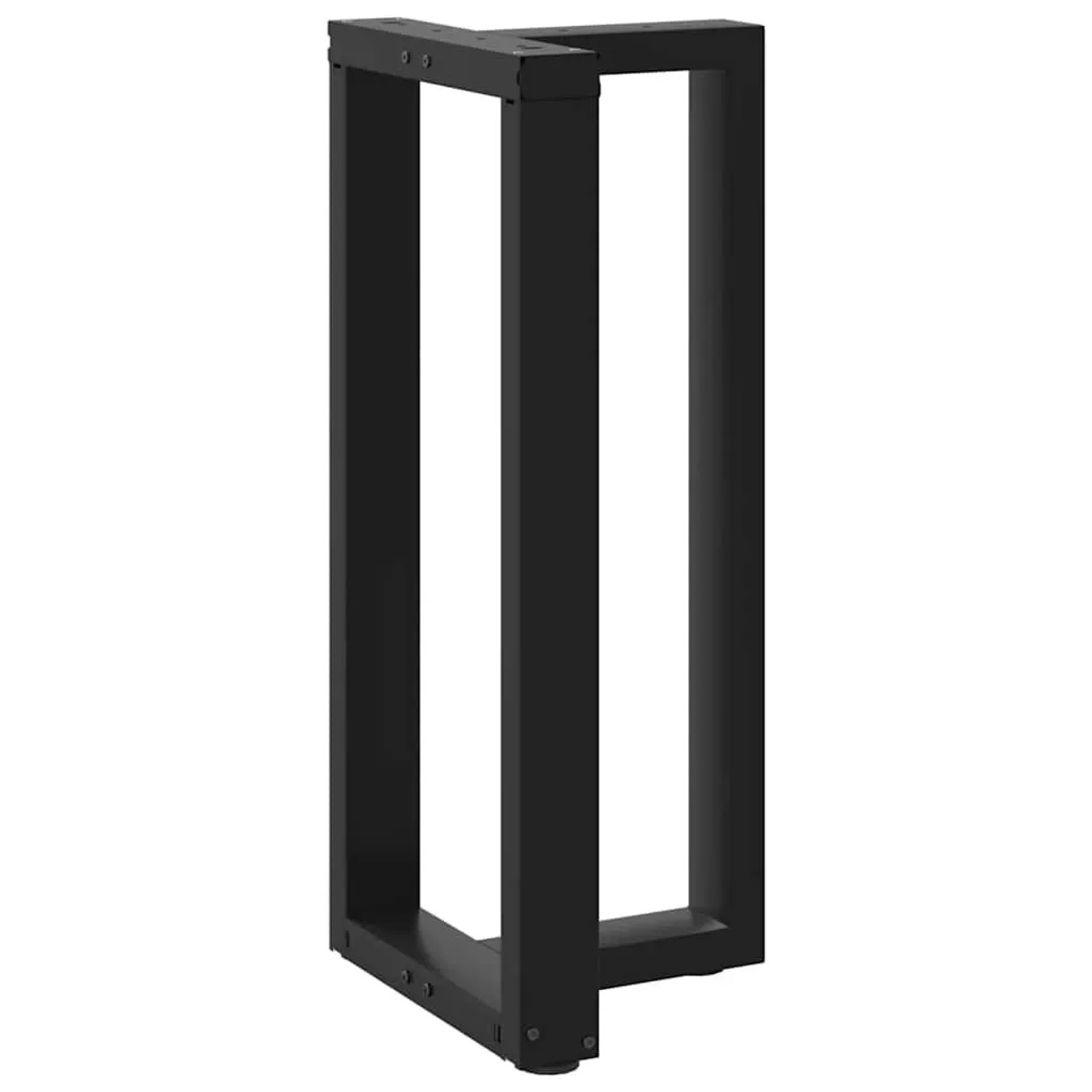 Schwarzes vidaXL Bartischbein in T-Form, Stahl, 50x35x90 cm, 2er-Set.