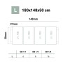 Skizze: Ar Shelving Lebensmittelregal Gastronorm L 180x150x50 cm, Abmessungen und GN-Kompatibilität.