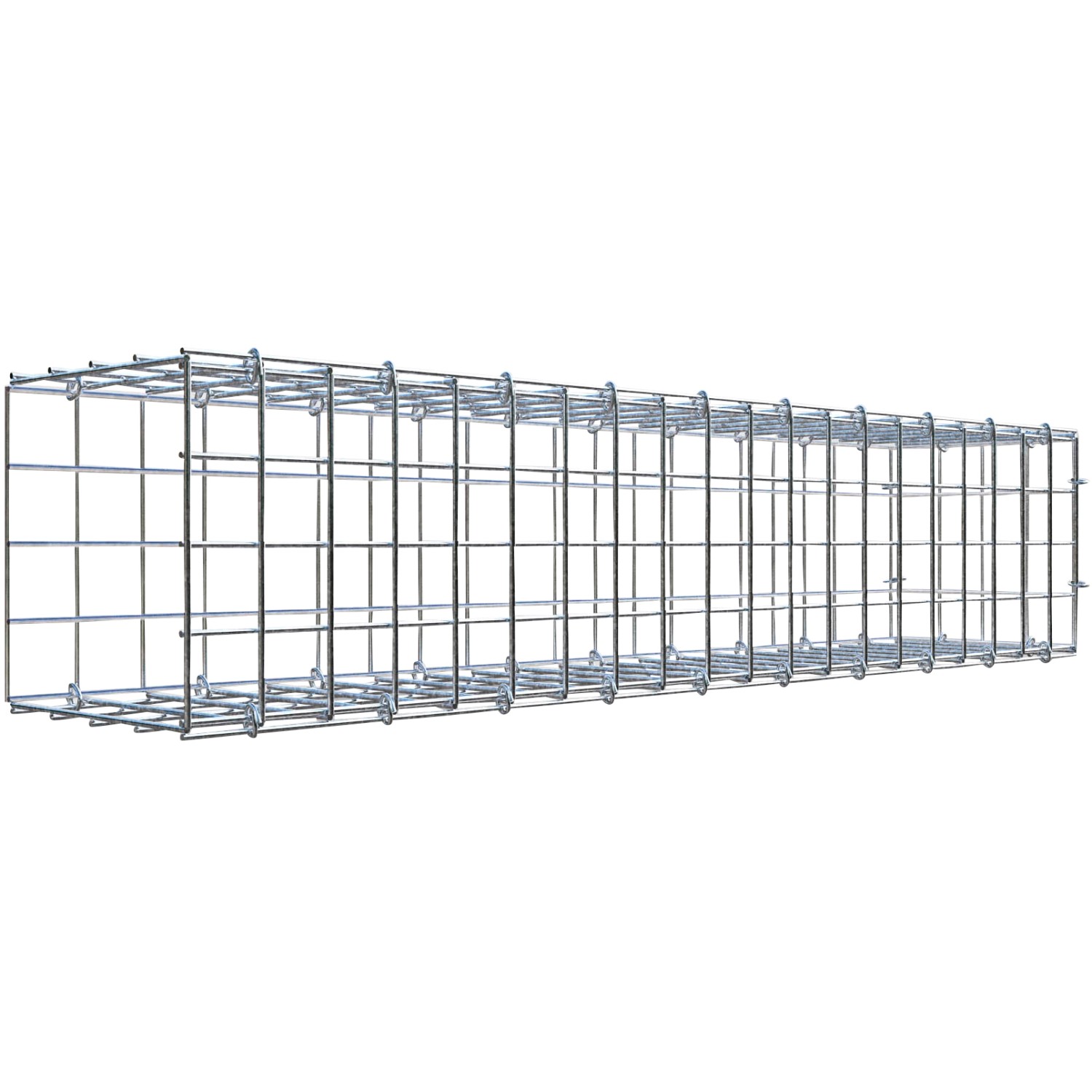 Thumbnail - Gabiona C-Ring-Gabione-Anbaukorb Typ 2 20 x 100 x 20 cm Maschenw 5 x 5 cm