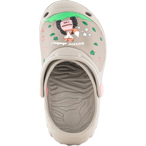 Grauer Blackfox Kinderclog Clever Gr. 22/23 mit Fuchs-Motiv für Garten & Freizeit.