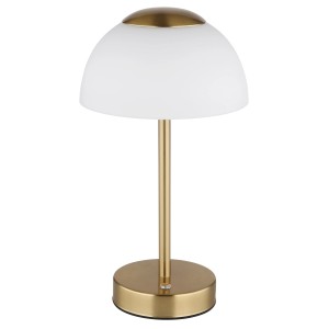 Globo Tischleuchte Sarima, Messing matt, 31cm, LED-Tischleuchte.