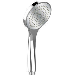 Keuco IXMO Solo Handbrause 59580 in Chrom, Aufsicht auf den Brausekopf.