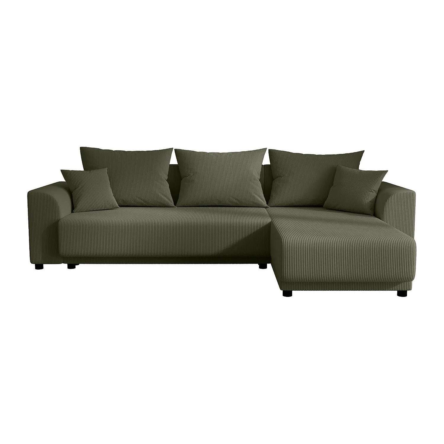 Vente-unique Schlafsofa Nessaro Khaki 240 cm