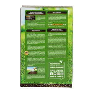 Compo Saat Rasen-Nachsaat 500g: Packung zur Rasenreparatur und -pflege.