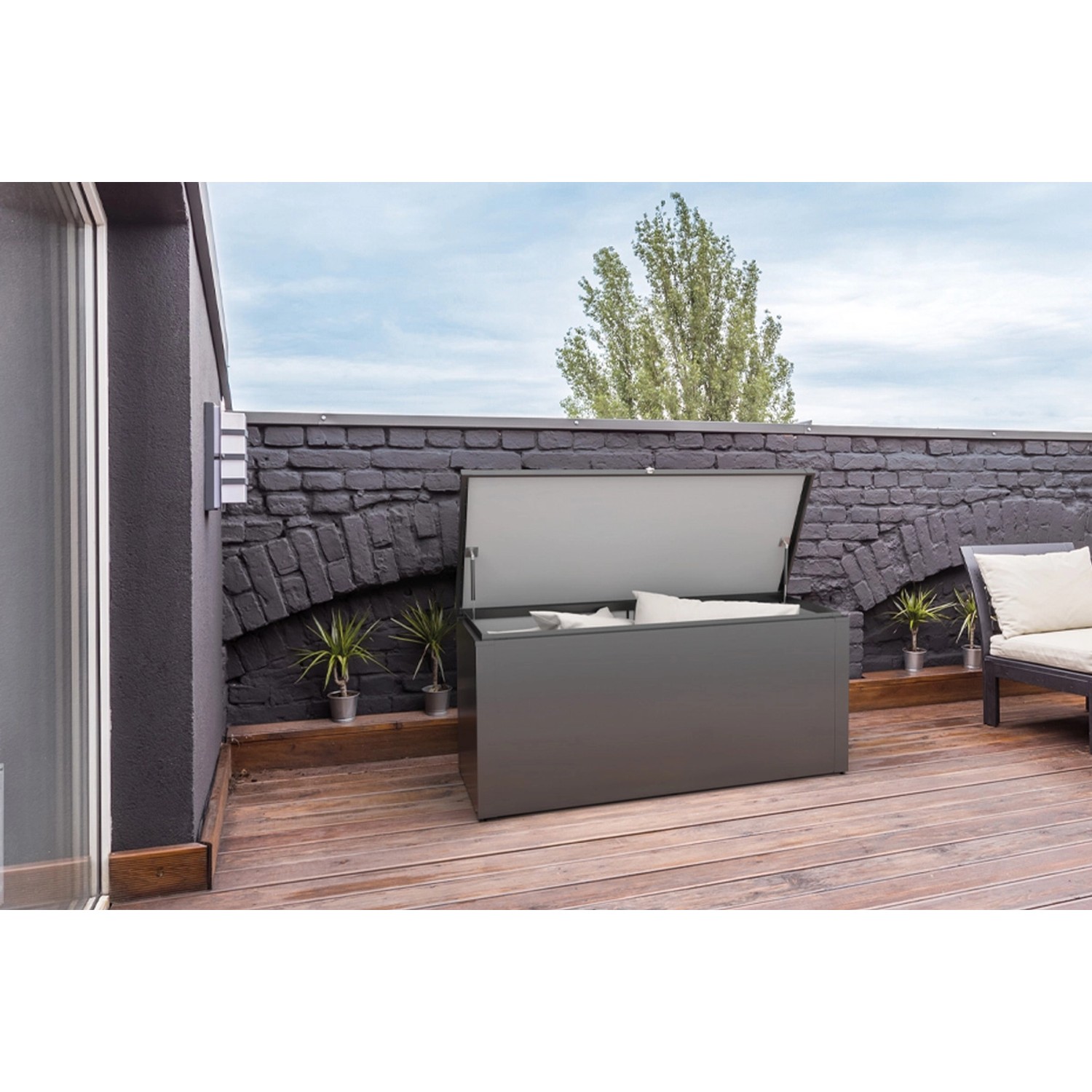 Guardi Gartenbox 82,2 cm x 179 cm x 76,5 cm Anthrazit kaufen bei OBI