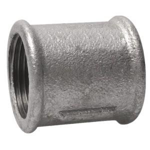 Kirchhoff Doppelmuffe, 39 mm (1 1/4 IG), verzinkt, für Temperguss-Fittings.