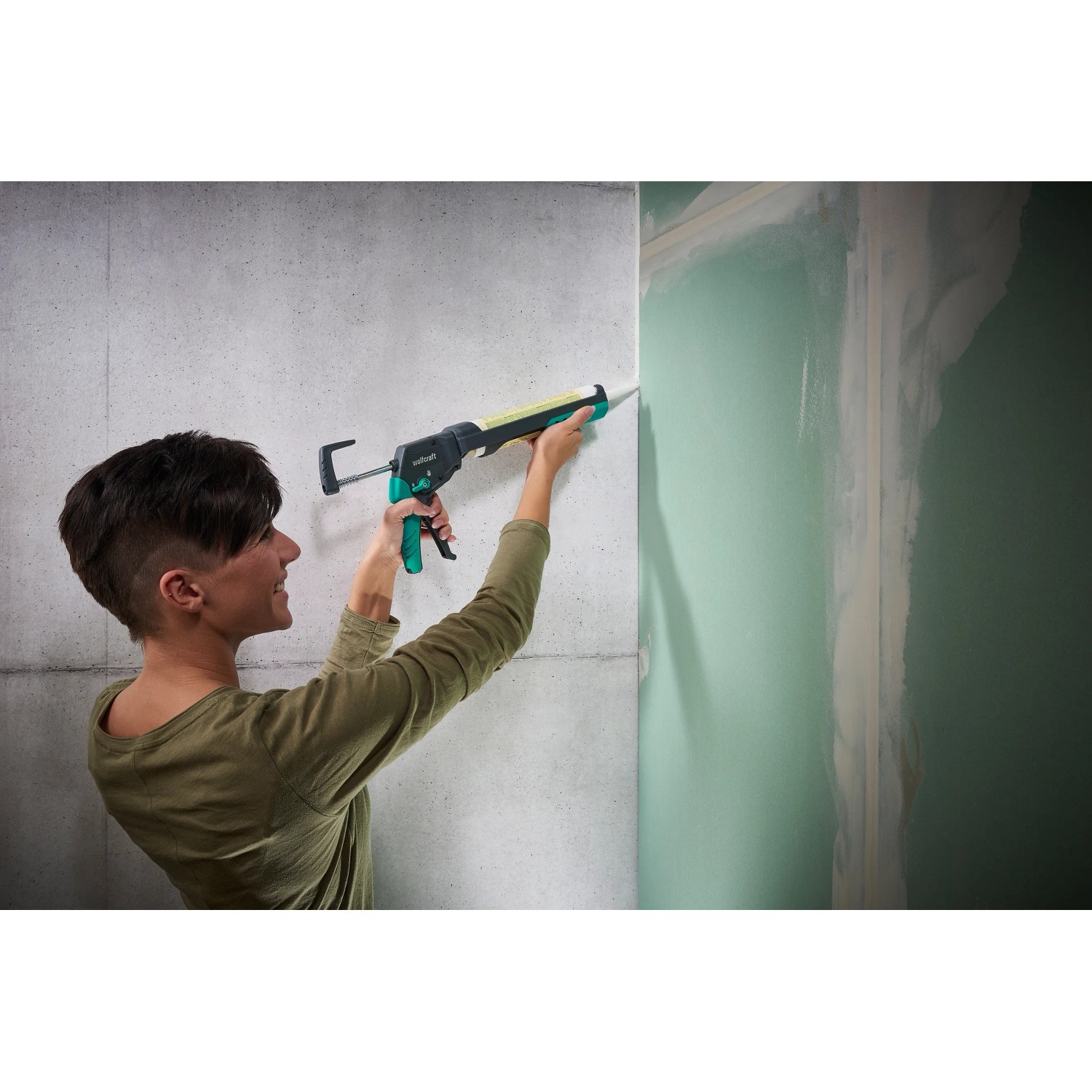 Wolfcraft MG 400 Ergonomic Cartridge Gun - Easy-Grip Silicone & Acrylic Applicator - View #12