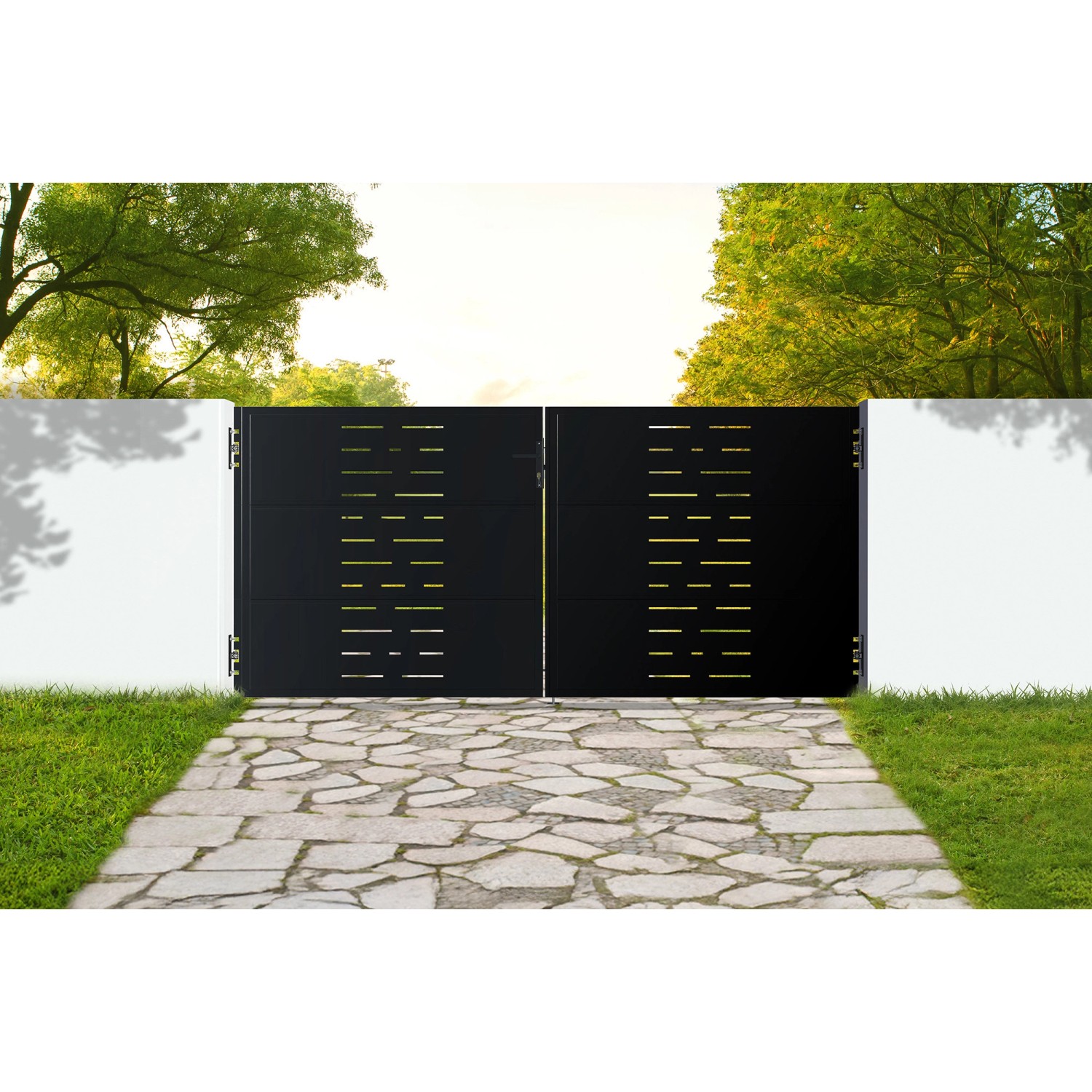 Casanoov Nali Arlberg Drehtorpaket 3X1 4M & Tor H 140Cm Schwarz günstig online kaufen