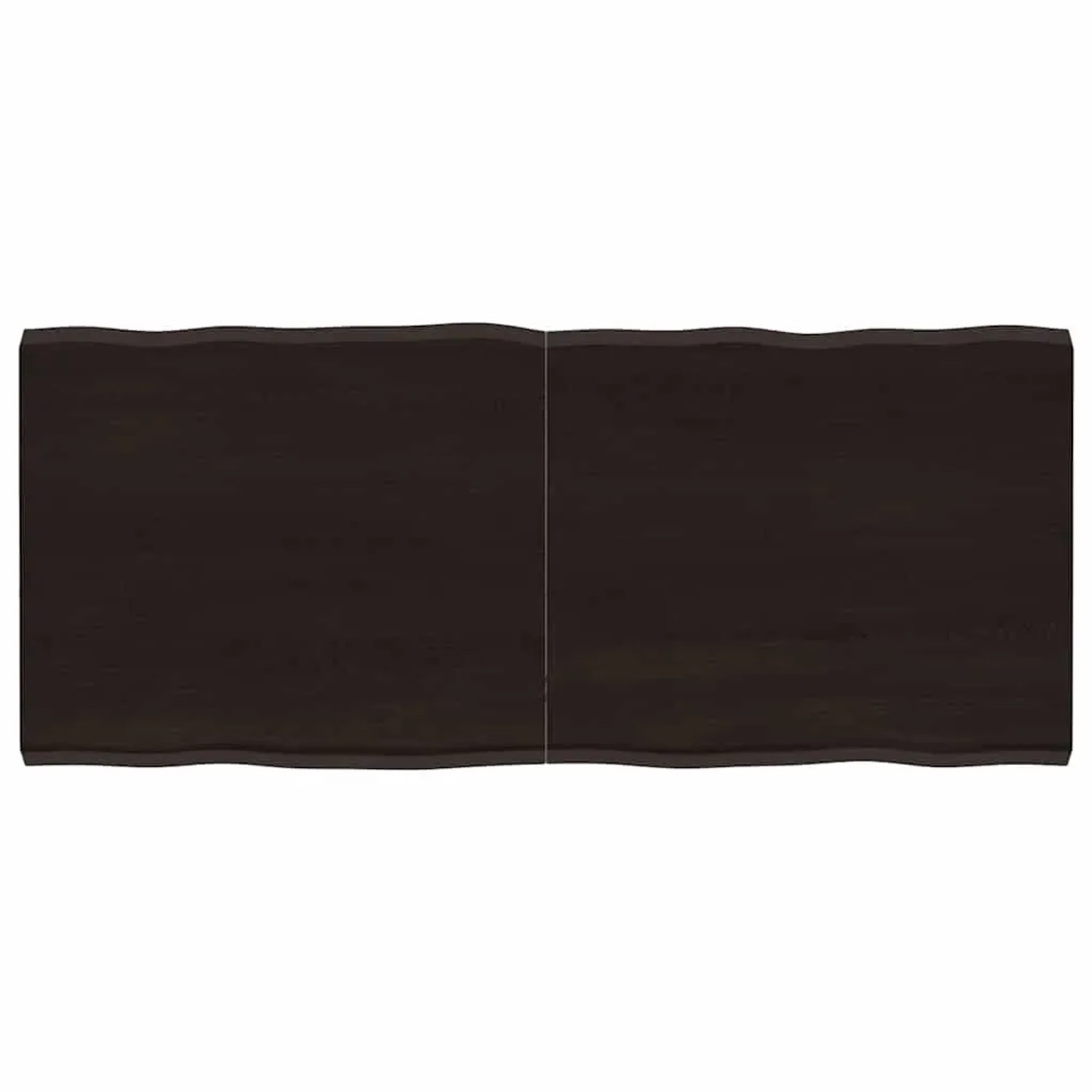 vidaXL Tischplatte 140x60x2-4 cm Massivholz Behandelt Baumkante 364032