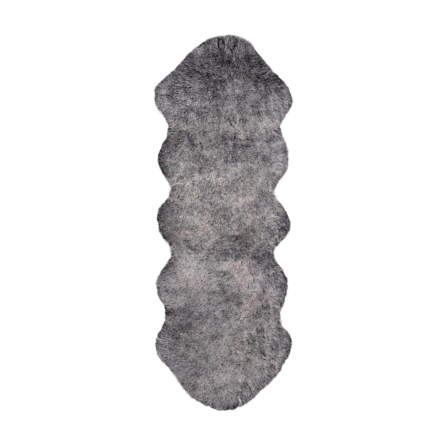 MeGusta Shaggy Hochflor Teppich Uni Anthrazit Mischgewebe 60x180 cm Francis günstig online kaufen