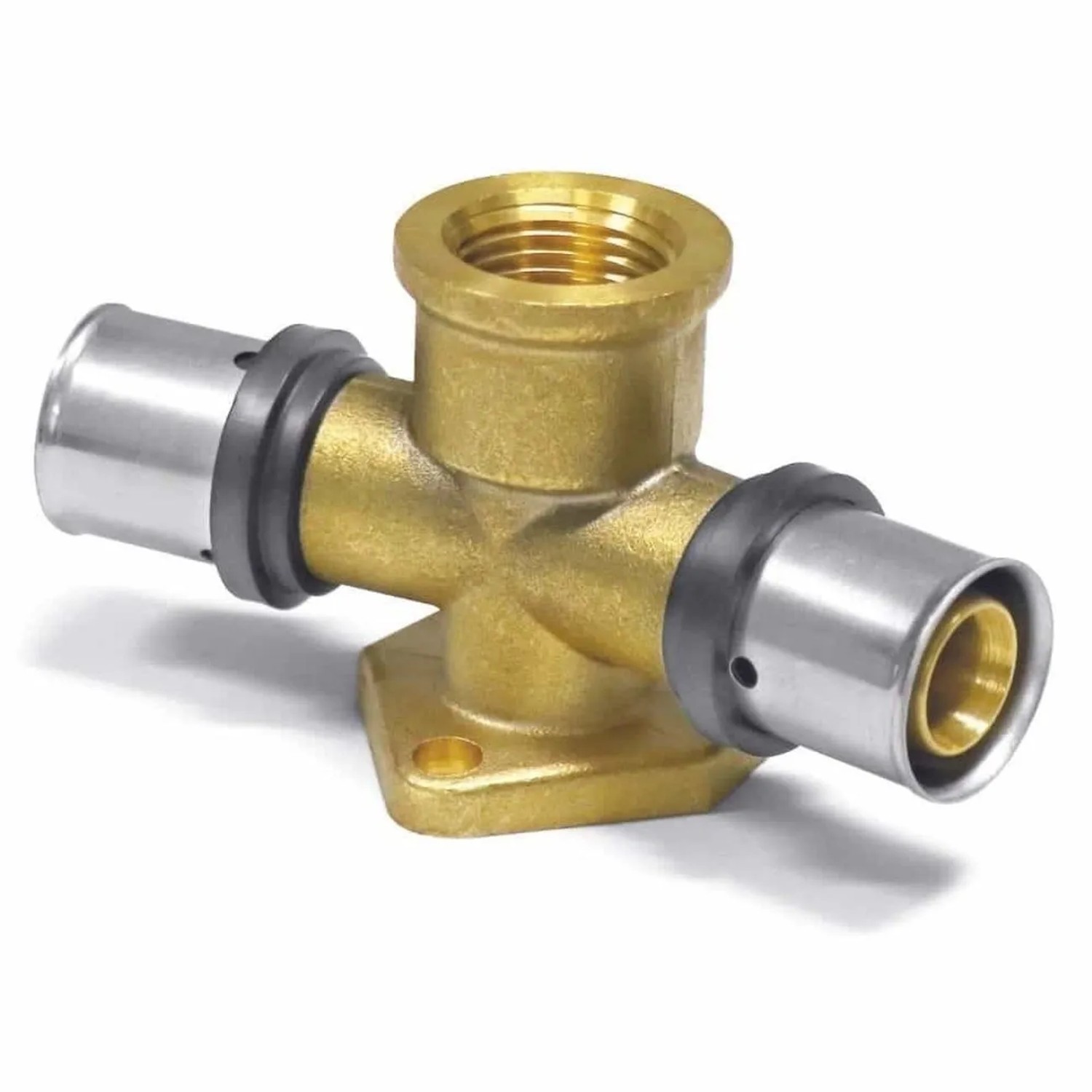 Boni-Shop Pressfitting Wandwinkel Doppelt Gerade 16 X 2 - 1/2 Zoll IG - 16 X 2