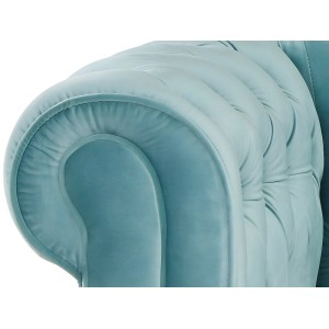 Vente-unique Sessel Mit Gerader Rückenlehne Chesterfield Hellblau 82 cm