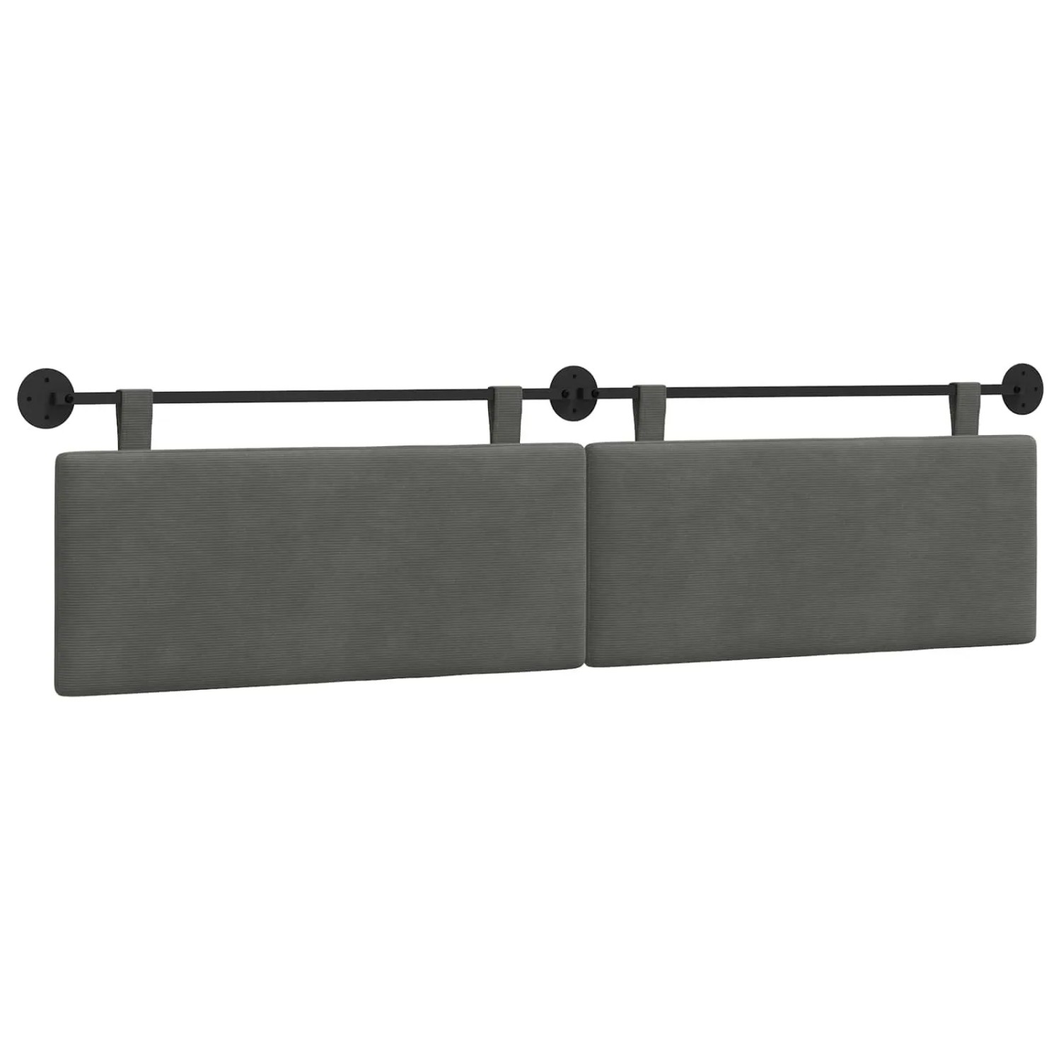 vidaXL Hängevorderseite Uni Dunkelgrau 210 x 55 x 5 cm Cordstoff 42031835