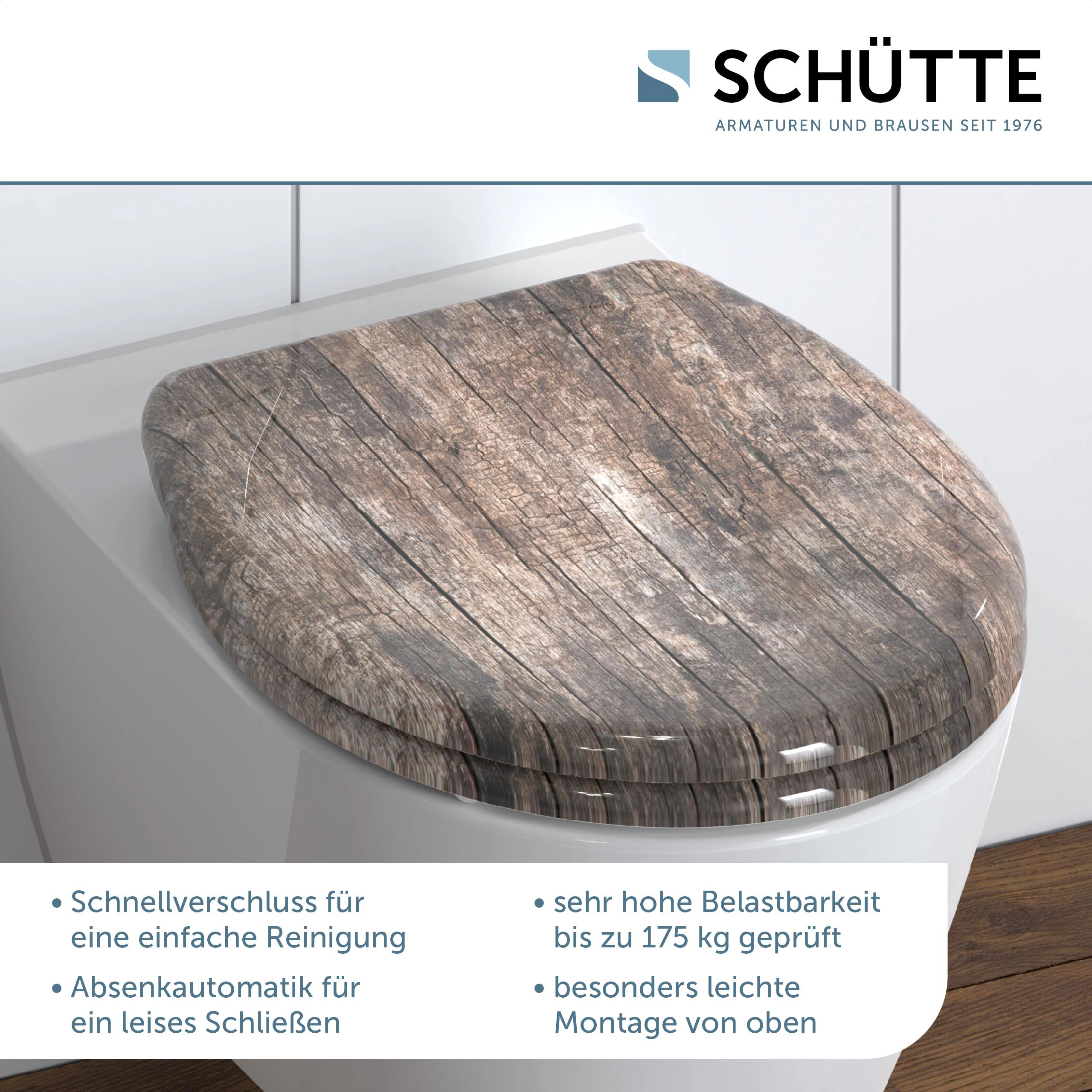 WC-Sitz OLD WOOD • Duroplast • Mit Absenkautomatik • SCHÜTTE