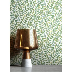 Newroom Vliestapete Ambra Grün Blätter Natur Strukturiert FSC®