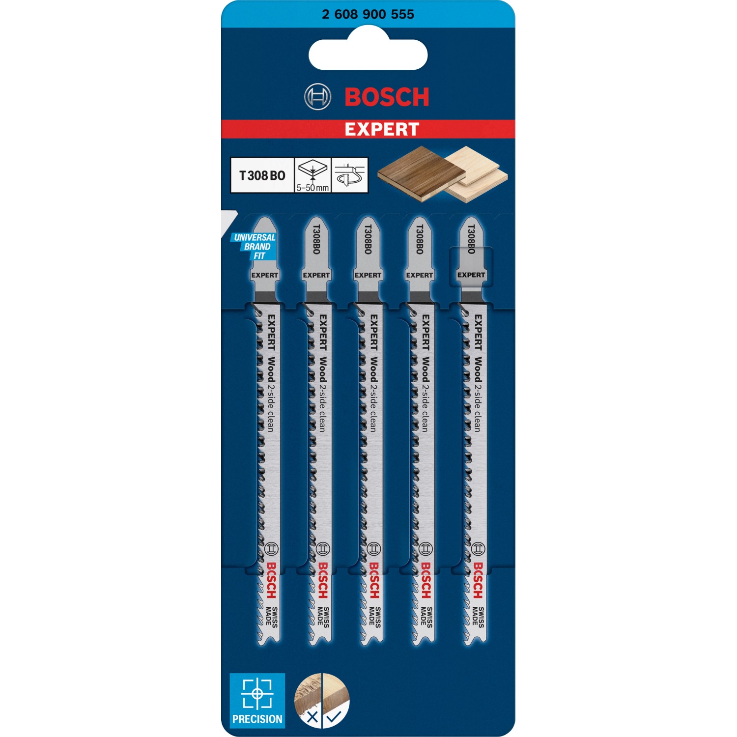 Bosch Expert Stichsägeblätter für Holz T308BO 5 Stück günstig online kaufen