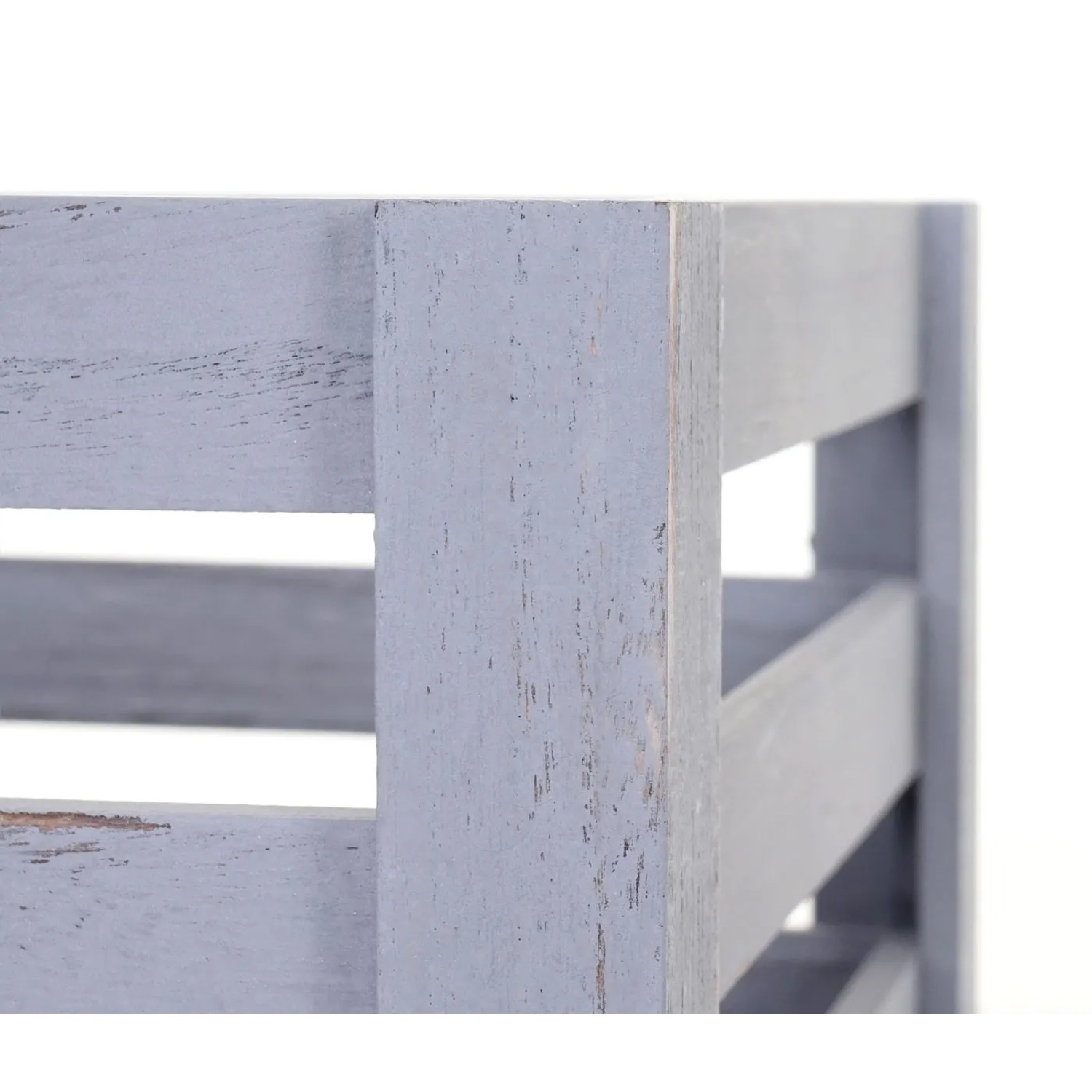 3er-Set MCW Holzkisten C56 in Grau Shabby-Look, ideal zur Aufbewahrung.