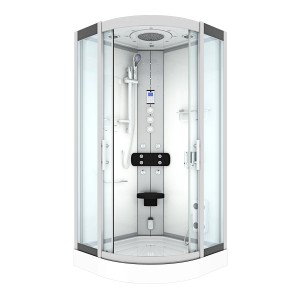 AcquaVapore Duschkabine 100x100 cm mit Regendusche, Handbrause und Massagedüsen.