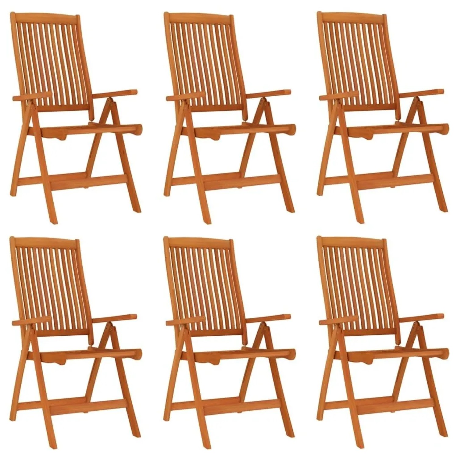 vidaXL Klappbare Gartenstühle 6 Stk Massivholz Eukalyptus 3087345 günstig online kaufen