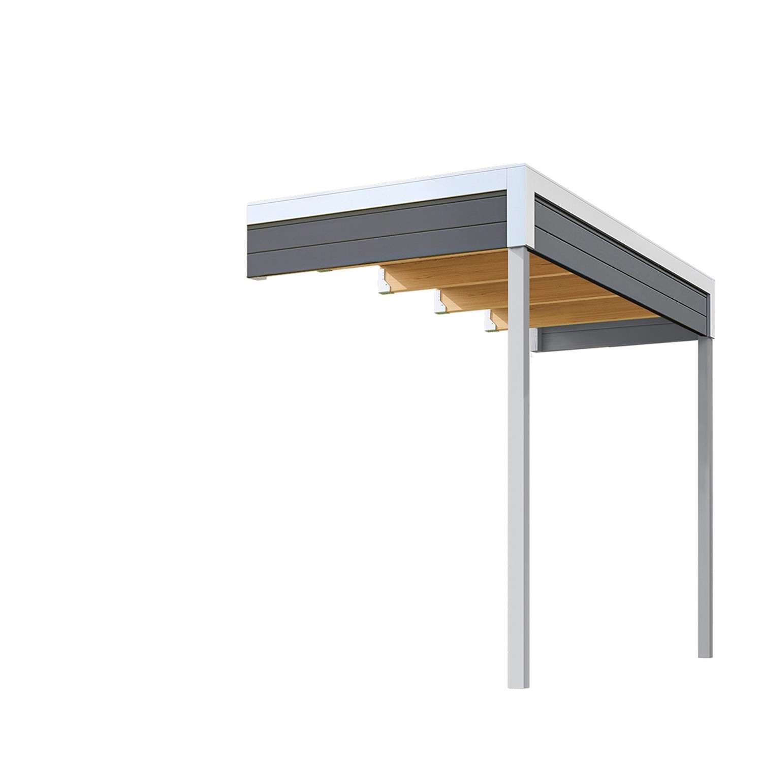 Weka Anbau 1 für Weka Gartenhaus Batu 3 Dark Grey 150 cm x 300 cm