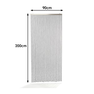 Kobolo Türvorhang NERO, 90x200cm, mit 72 Strängen schwarzer Perlen als Deko und Insektenschutz.