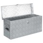 DELUKE Aluminiumbox Mit Deckel Abschließbar Alubox Deichselbox Alu Anhängerbox Werkzeugkiste Transportbox Metallkiste 76,5x26,5x33cm Silber_2
