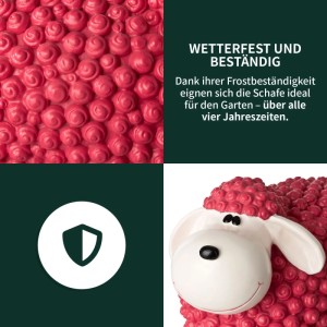 VERDOBA Bunte Mini Schafe Gartenfiguren Pink