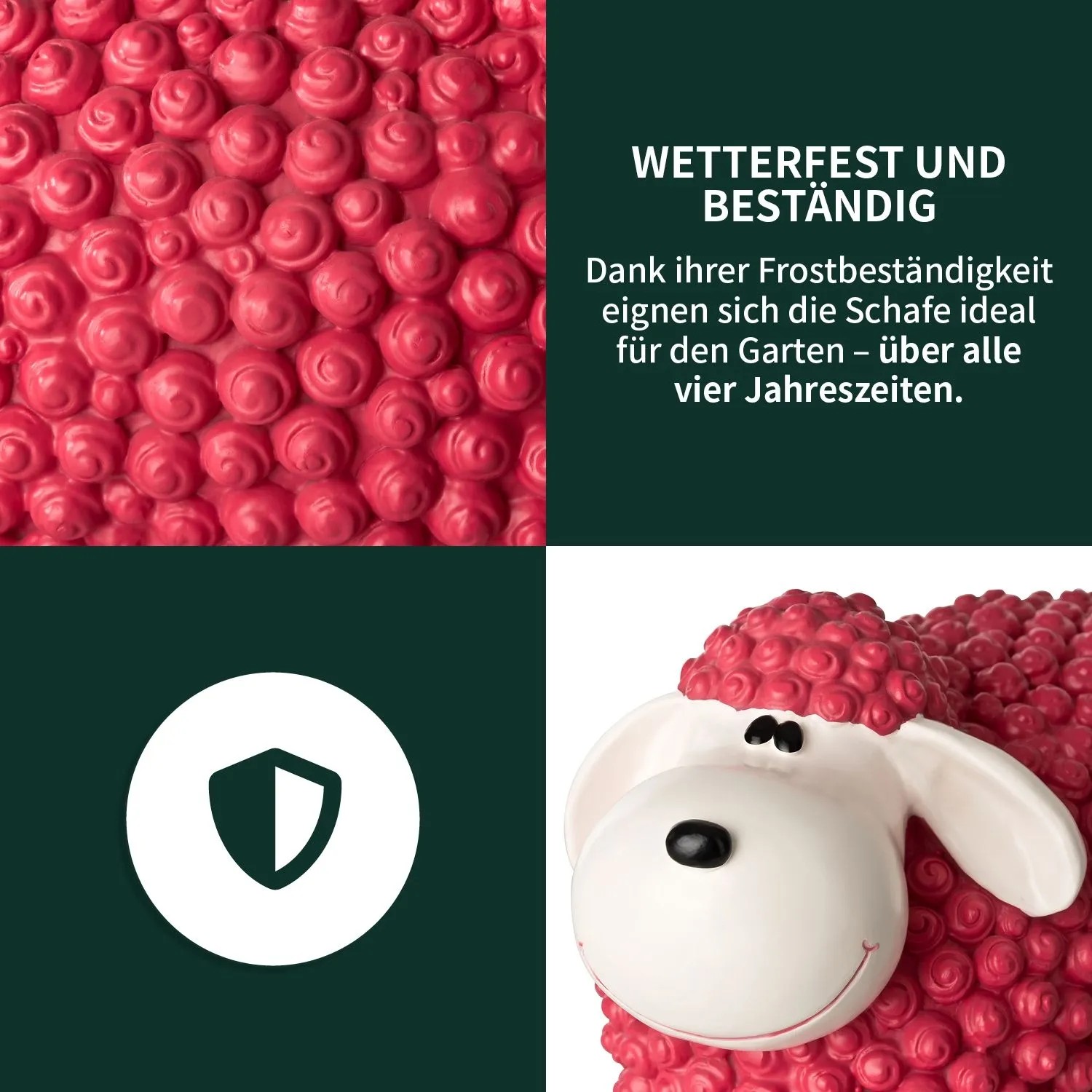 VERDOBA Bunte Mini Schafe Gartenfiguren Pink_3