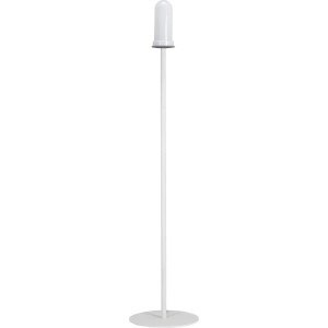 Weiße PR Home Agnar Terrassen-Stehleuchte aus Metall, 133cm hoch, ohne Lampenschirm.