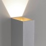 Graue LED-Außenwandleuchte Block von Paul Neuhaus, Lichtkegel nach oben und unten.