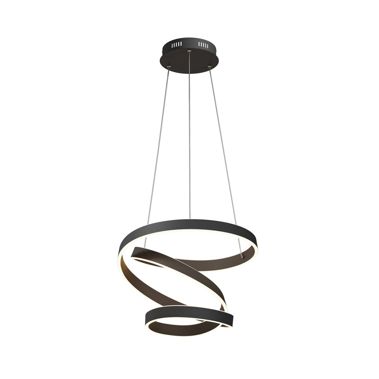 Lindby LED Olada 9985095 Modern in Schwarz aus Aluminium 1-flammig Wohnzimm günstig online kaufen