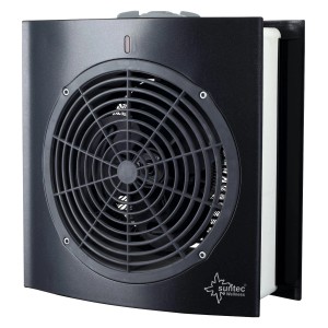 Suntec Heizlüfter Air Booster 2000 Elite in Schwarz, ein elektrisches Heizgerät mit Ventilator.