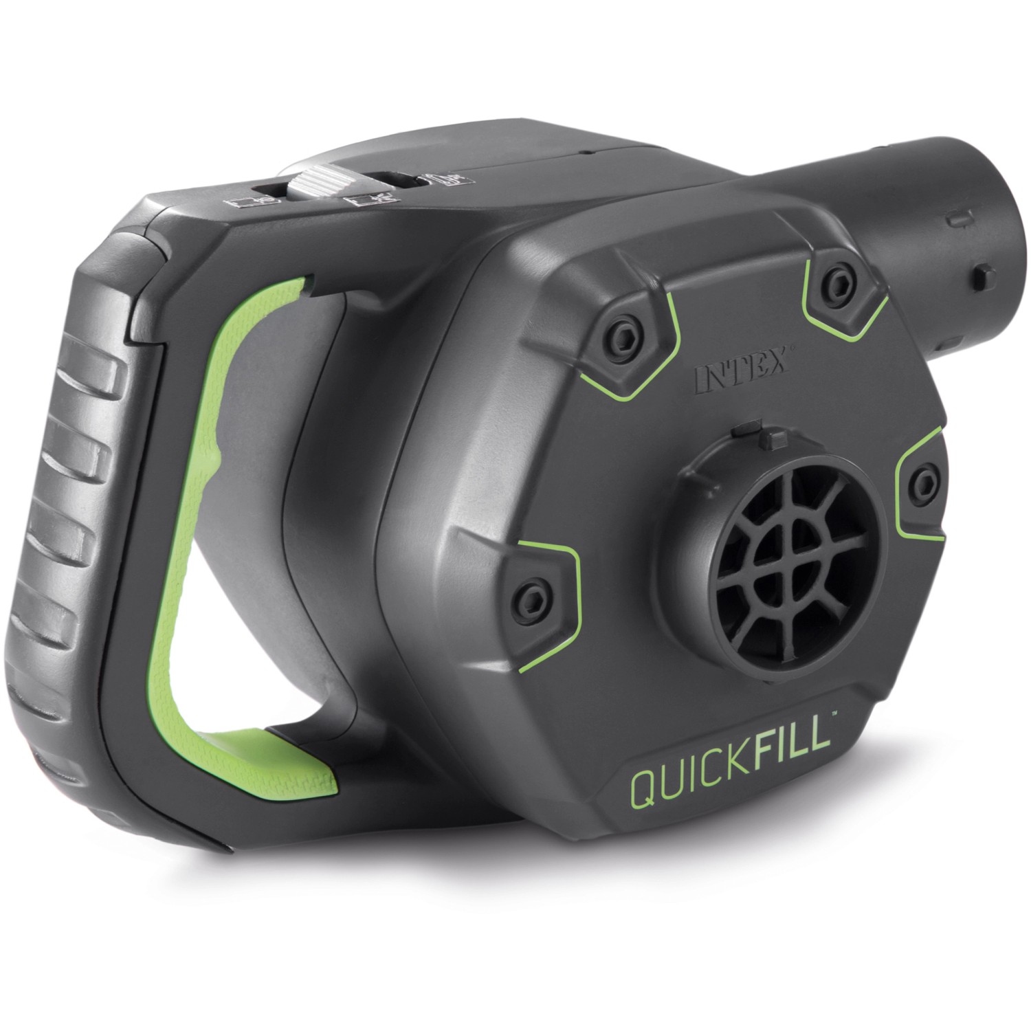 Intex Quick-Fill Luftpumpe mit Akku, 230/12V, zum Aufpumpen von Luftmatratzen & Co.