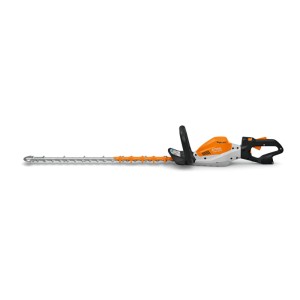 Stihl Akku-Heckenschere HSA 130 R mit 75 cm Schnittlänge, weiß-orange, für professionelle Heckenschnitte.