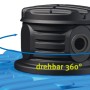 Detailaufnahme 4rain Flachtank-Paket 15.000 l: Drehbarer, kürzbarer Domschacht auf blauem Erdtank.