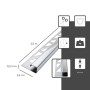 Poliertes Edelstahl-Eckprofil: Dalsys Fliesenschiene, 2,5 m x 12,5 mm, Quadratprofil.