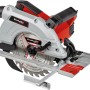 Einhell Handkreissäge TE-CS 190/1: Rote und graue Säge mit Metallsägeblatt und großem Griff.