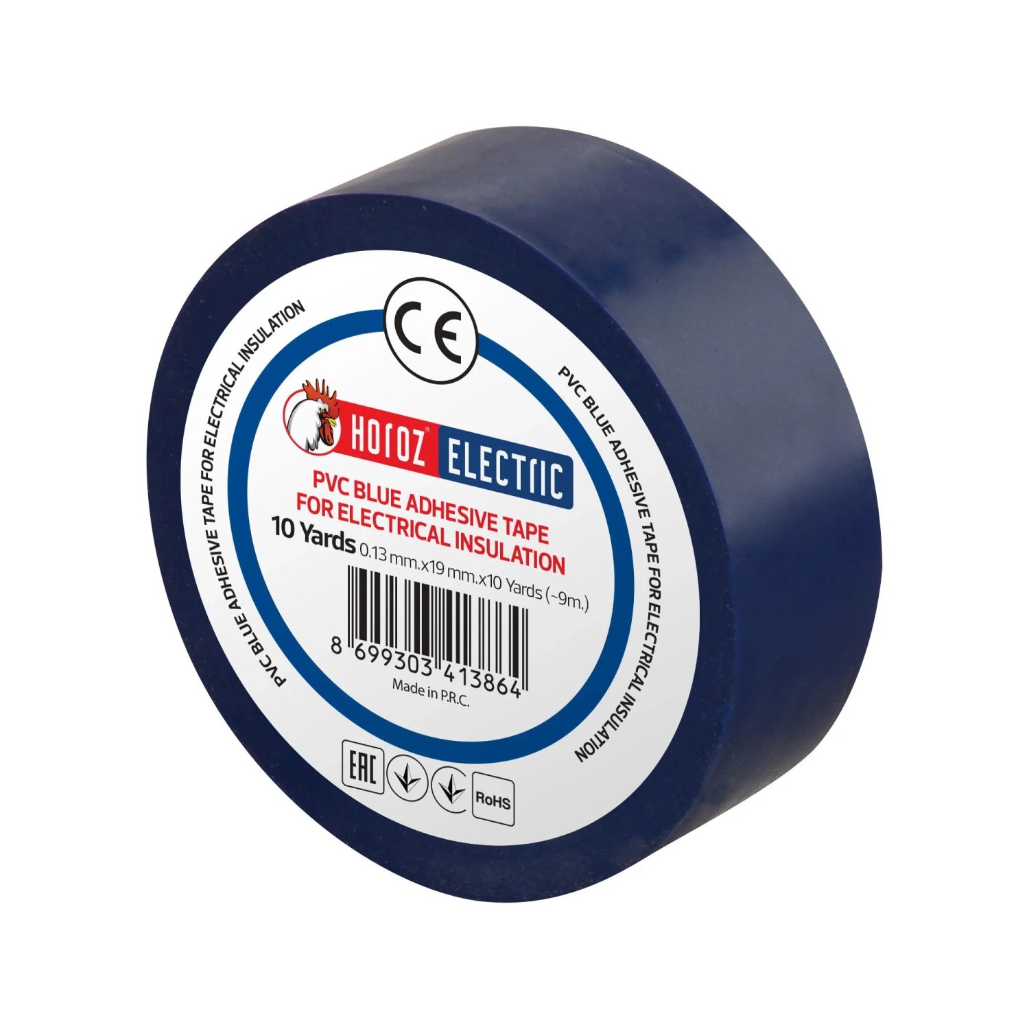 HOROZ Isolierband 19 mm x 9 m PVC Blau Elektro Isolierklebeband Selbstklebend Stark Haftend 1 Stück