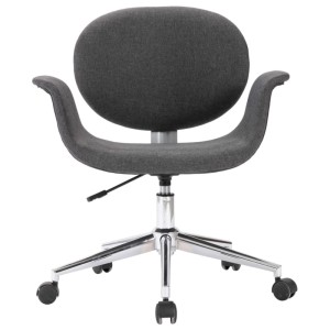 vidaXL Esszimmerstühle 2 Stk Drehbar Grau Stoff 3054863