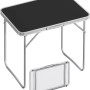 Schwarzer WOLTU Campingtisch, klappbar mit Alu-Gestell, ideal für Camping & Outdoor.