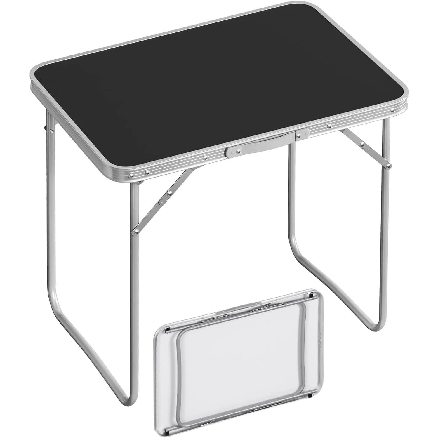 WOLTU Campingtisch Klapptisch mit Griff Zusammenklappbar Alu Schwarz