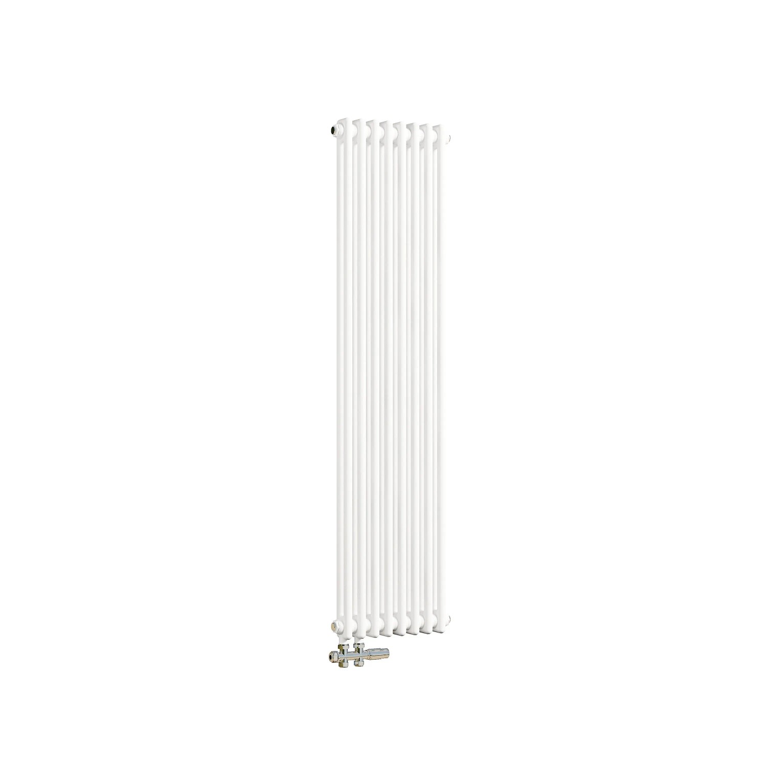 Duschparadies 1500x380mm Traditioneller Heizkörper für Warmwasserbetrieb Weiß 978W 2Säulen