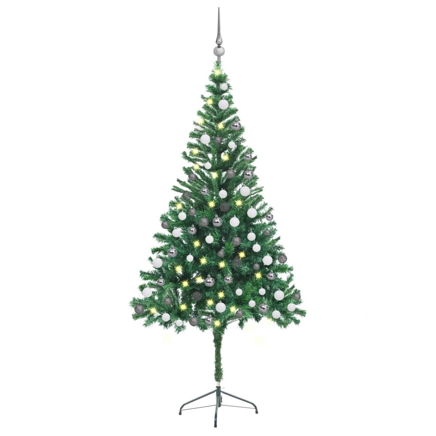 vidaXL Künstlicher Weihnachtsbaum mit LEDs   Kugeln 180 cm 564 Zweige Modell 3