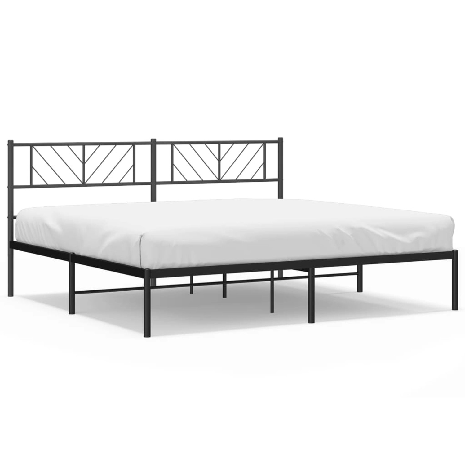 vidaXL Bettgestell mit Kopfteil Metall Schwarz 193x203 cm Modell 131897678 günstig online kaufen