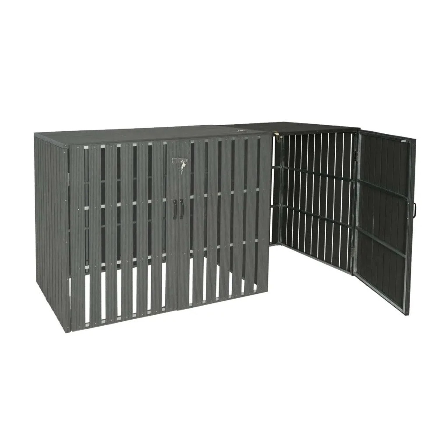 MCW Mülltonnenbox Erweiterung J28 Anthrazit 115x66x76cm