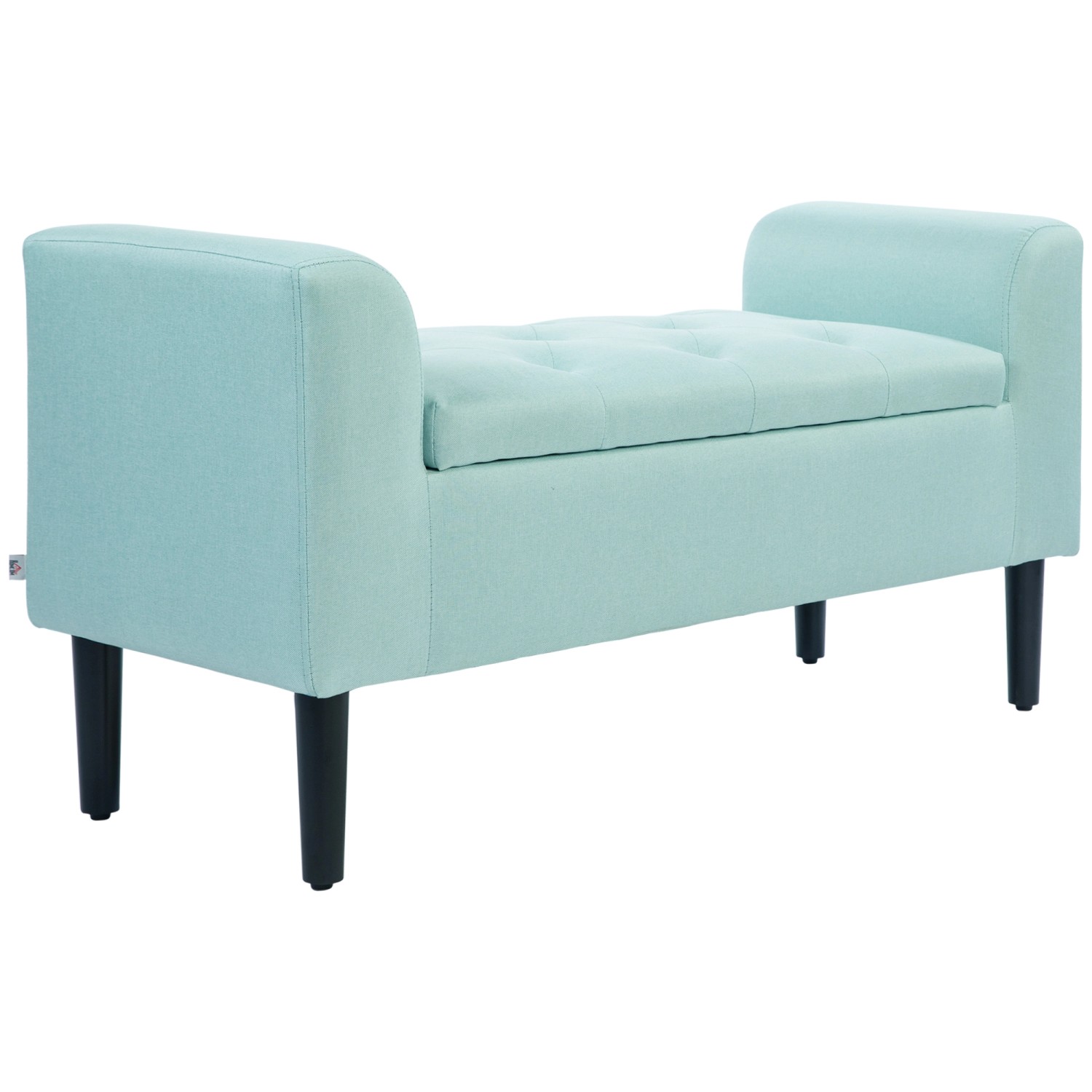 HOMCOM Sitzbank Polyester Gummiholz Schwarz 116B x 44T x 58H cm günstig online kaufen