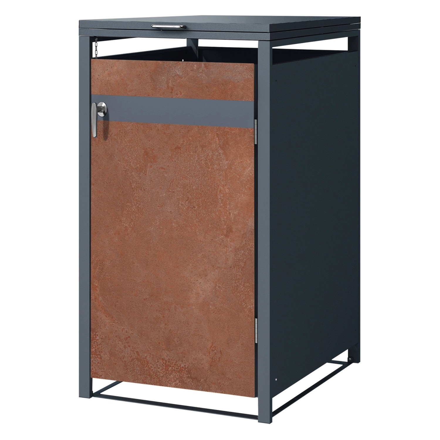 ML-Design Mülltonnenbox 1Er 240L 68x80x116,3 cm Anthrazit-Rostoptik Abschli günstig online kaufen